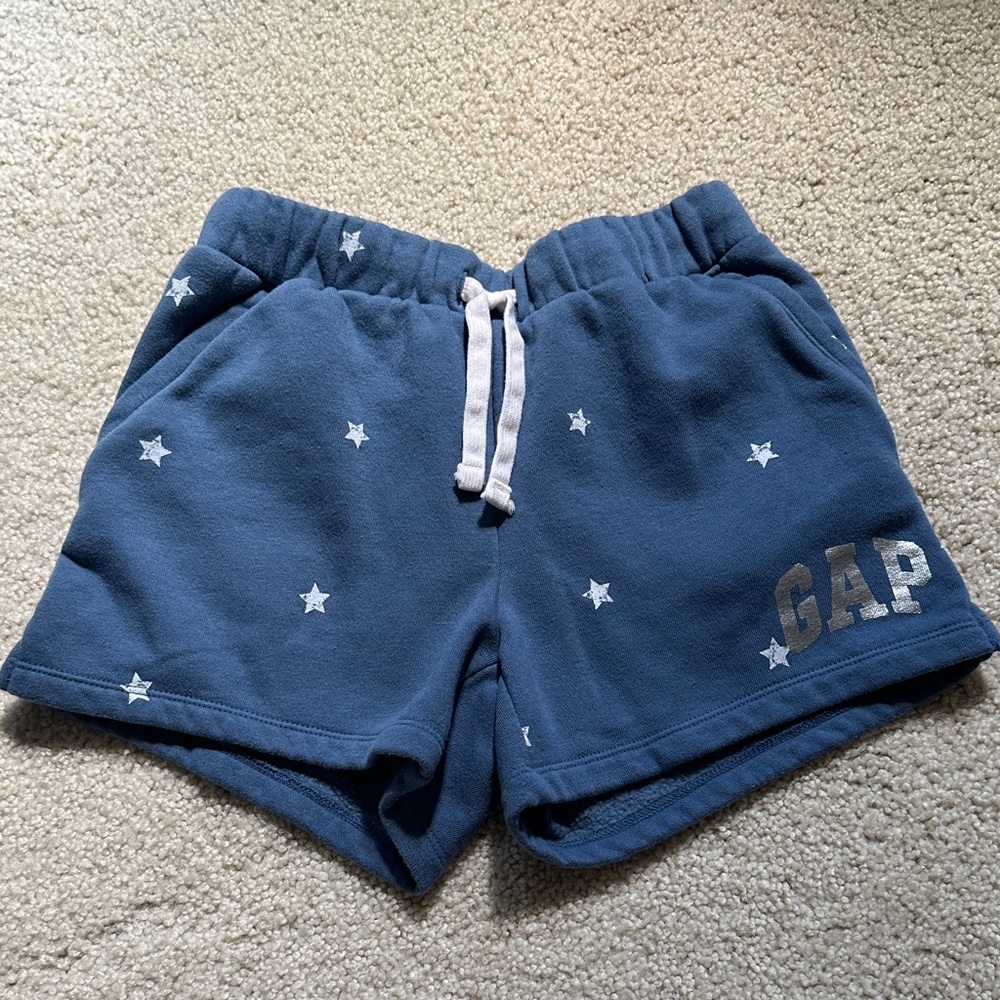 GAP Kids Navy Starry Shorts-fleece-size L(10)